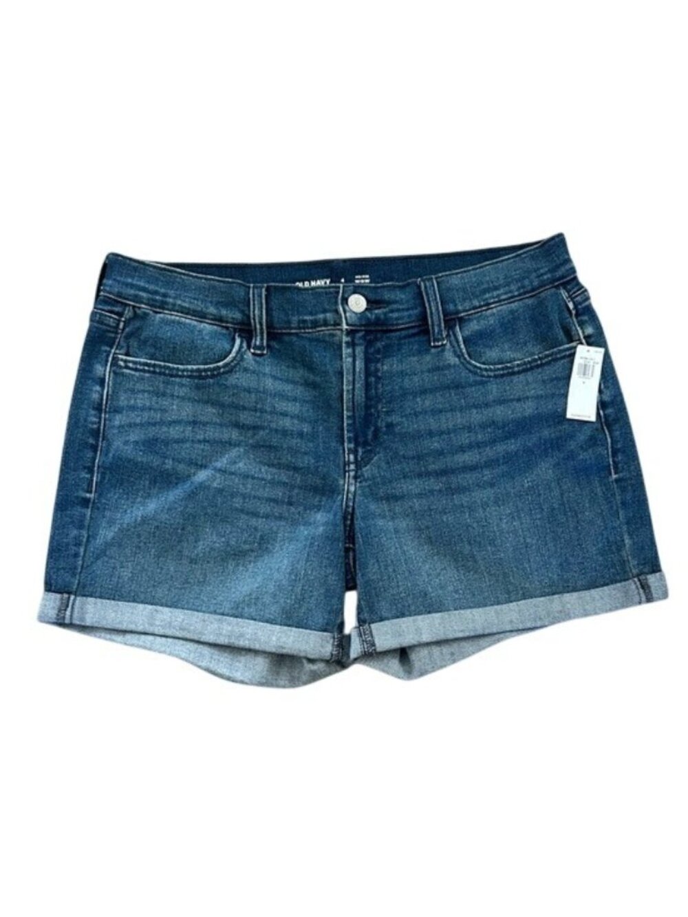 Old Navy Mid-Rise WOW Blue Denim Jean Shorts Sz 4 NWT Summer Casual Classic